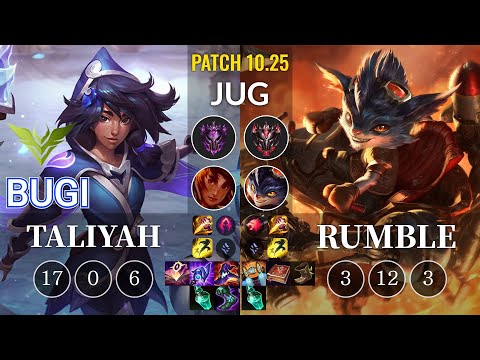 V3 Bugi Taliyah vs Rumble Jungle - KR Patch 10.25