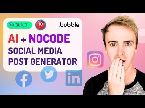 Build a nocode AI social media post generator in 10 mins thumbnail