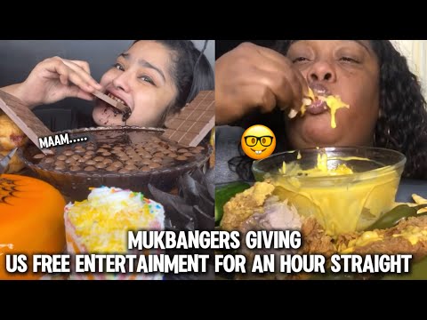 Mukbangers giving us free entertainment for an HOUR straight… 🤓