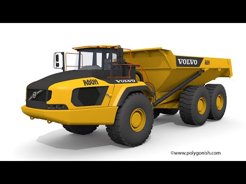 Blender Rig Volvo A60H Articulated Hauler