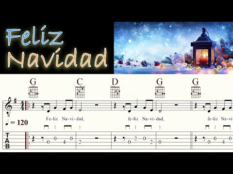 FELIZ NAVIDAD | JOSÉ FELICIANO | Complete | Acoustic Guitar Lesson | Tutorial | TAB & Sheet Music