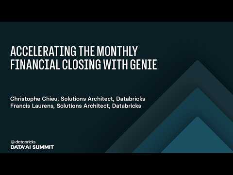 Watch: Accelerating the Monthly Financial Closing With Genie