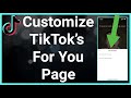 How To Reset & Customize TikTok FYP (For You Page)