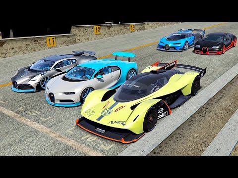 Aston Martin Valkyrie AMR Pro vs Bugatti Supercars - Laguna Seca
