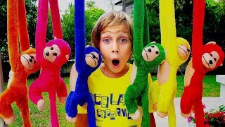 Five little monkeys jumping on the bed song.