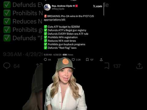 Pro-2A Wins In FY27 CJS Appropriation Bill ￼PASSED Subcommittee #2ndamendment #shortsfeed #shorts Thumbnail