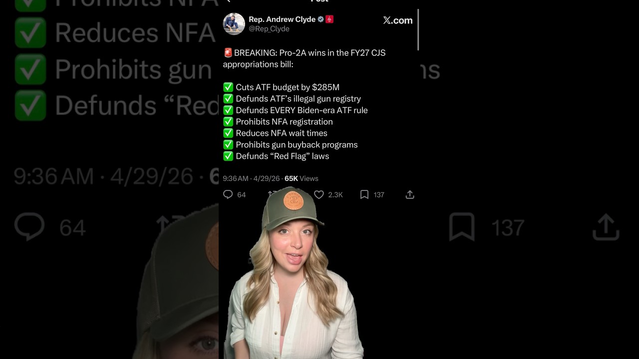 Pro-2A Wins In FY27 CJS Appropriation Bill ￼PASSED Subcommittee #2ndamendment #shortsfeed #shorts