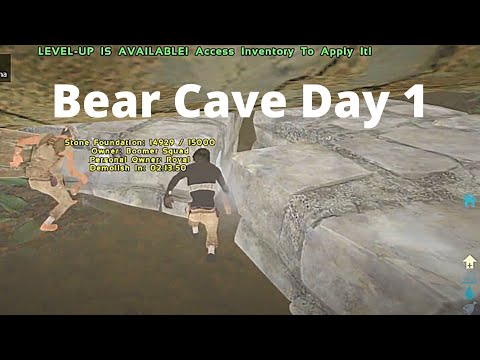 Going For Bear Cave Day 1! Lego my Stego ep1 Ark pvp