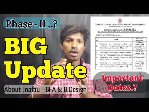 BIG Update and Important Dates about Bfa and B.Design Admissions 2020-21