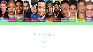 All of the Light color coded lyrics