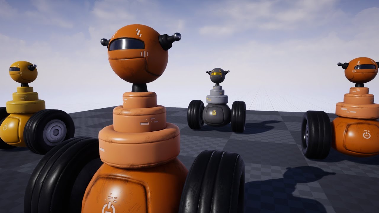 Simpatico robot operaio Modello 3D