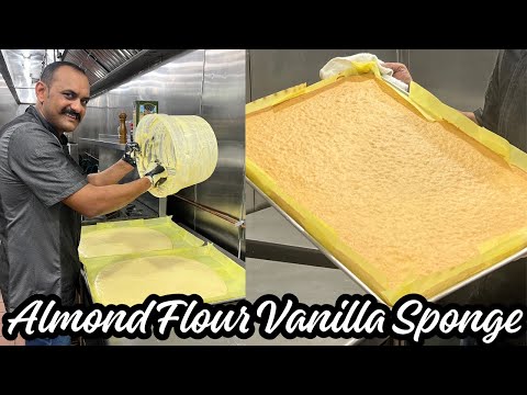 Almond Flour Vanilla Sponge Recipe | Bakery Style Soft Vanilla Sponge | Special Sponge Cake Recipe