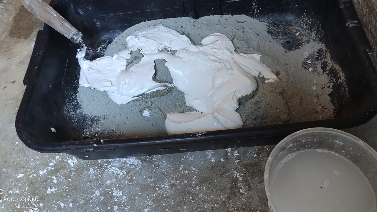 Pedreiro mistura ARGAMASSA e MASSA CORRIDA veja que trabalho lindo e resistente