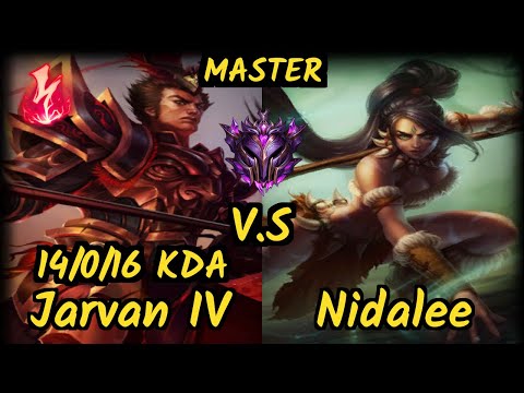 DA Stefan (JARVAN IV) vs NIDALEE - 14/0/16 KDA JUNGLE GAMEPLAY - EUW Ranked MASTER