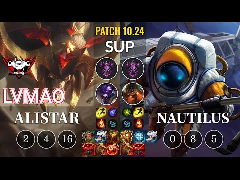 JDG LvMao Alistar vs Nautilus Sup - KR Patch 10.24