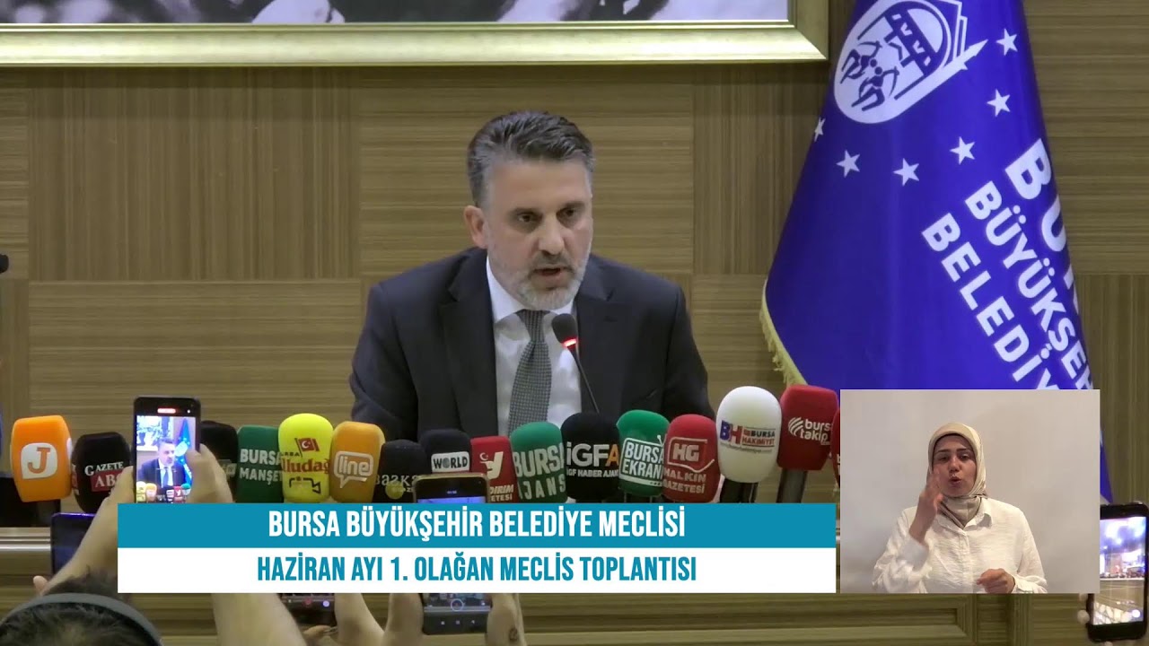 🎥 CANLI | Bursa Büyükşehir Belediyesi Haziran Ayı 1. Olağan Meclis Toplantısı