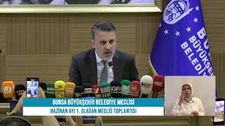 🎥 CANLI | Bursa Büyükşehir Belediyesi Haziran Ayı 1. Olağan Meclis Top