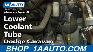 preview picture of video 'How To Install Fix Leaking Lower Coolant Tube 2001-10 3.3L 3.8L Dodge Caravan Voyager Town & Country'