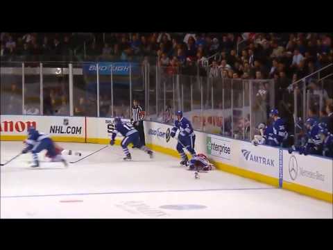 Dion Phaneuf MASSIVE hit!
