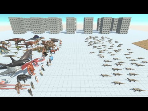 100 KOMODO DRAGONs vs ALL TEAMS Animal Revolt Battle Simulator