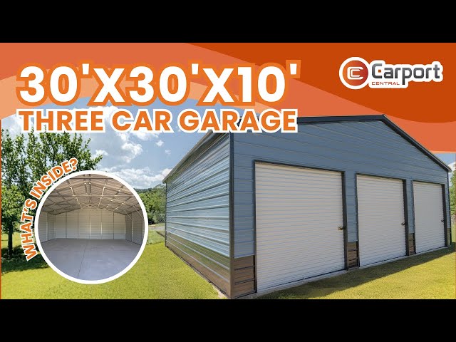 30’ x 30’ x 10’ Three Car Garage
