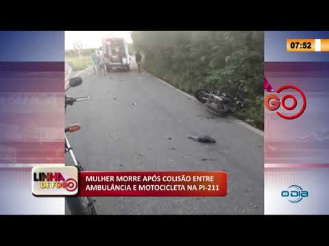 Mulher morre apoÌs colisaÌƒo entre ambulaÌ‚ncia e motocicleta na PI-211 (20 05 20)