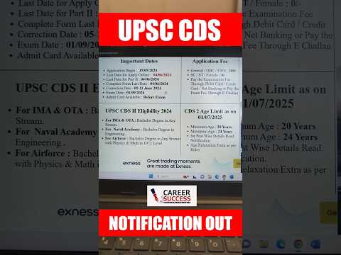 UPSC CDS NOTIFICATION OUT #SHORTS #UPSC