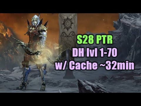 Season 28 PTR Demon Hunter Leveling Test, 1 to 70 in ~32min