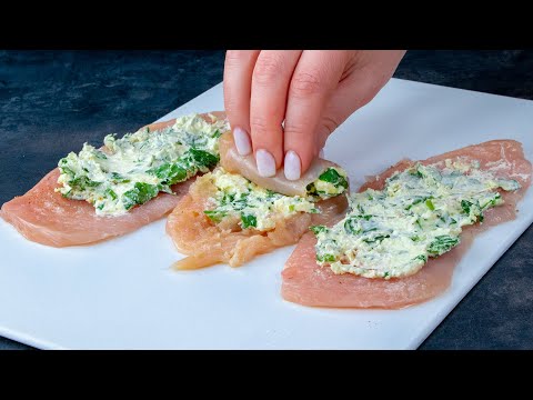 Minis roulades de blanc de poulet et de fromage à la crème que vous mangez d'un coup