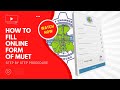 How to Submit Online Admission Form - admissions to the undergraduate session 2021-22 - MUET