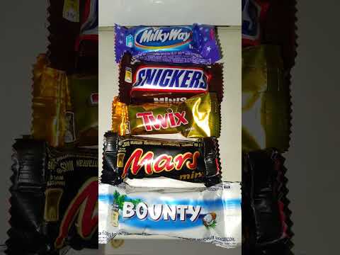 Milky way, Snickers,Twix, Mars, Bounty.