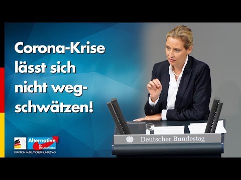 Corona-Krise lässt sich nicht wegschwätzen! - Alice Weidel - AfD-Fraktion im Bundestag