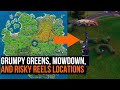 Grumpy Greens, Mowdown, and Risky Reels location | FORTNITE SEASON 2 WEEK 4