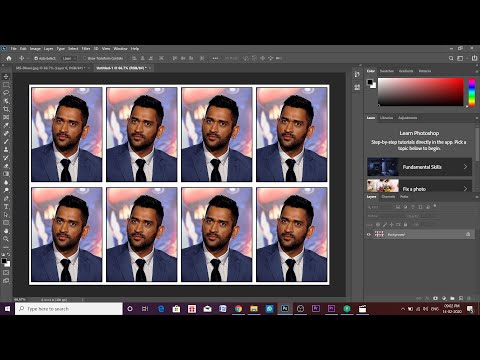 Create passport size photo in Adobe Photoshop cc 2020