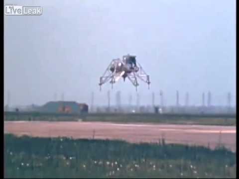 Neil Armstrong's 1968 Test Crash Raw Footage