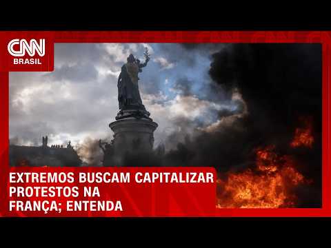 Extremos buscam capitalizar protestos na França; veja análise no Olhar Externo | HORA H