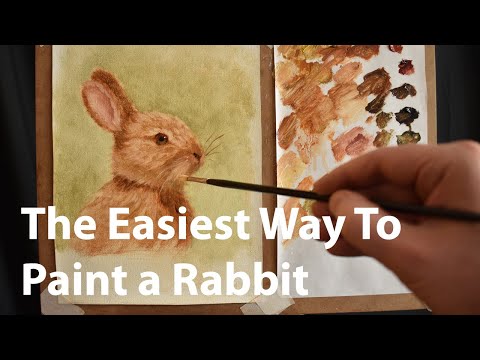 Easy Rabbit Painting Step by Step Tutorial Painting Fur