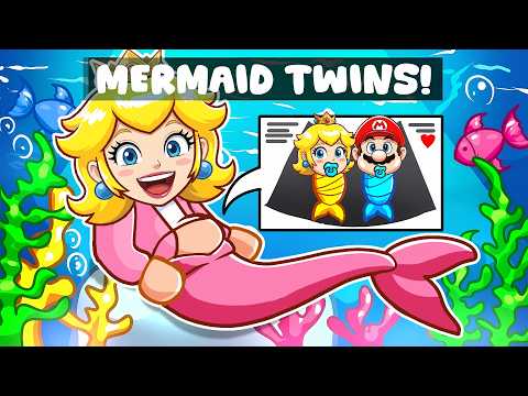 Princess Peach is PREGNANT with TWIN MERMAIDS In Roblox! | Super Mario