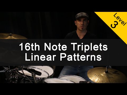 [FUNK] 16th Note Triplets Linear Patterns Drum Lesson [Intermediate]