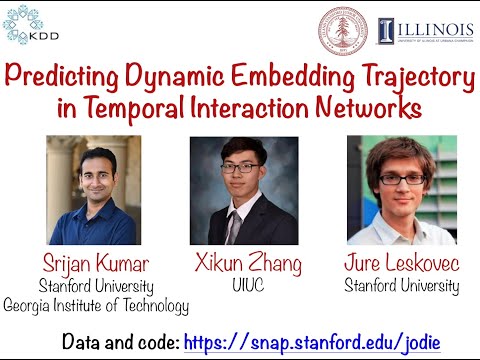 Predicting Dynamic Embedding Trajectory in Temporal Interaction Networks (ACM SIGKDD 2019)
