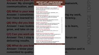 10 Highly Asked Common Interview Questions and Answers