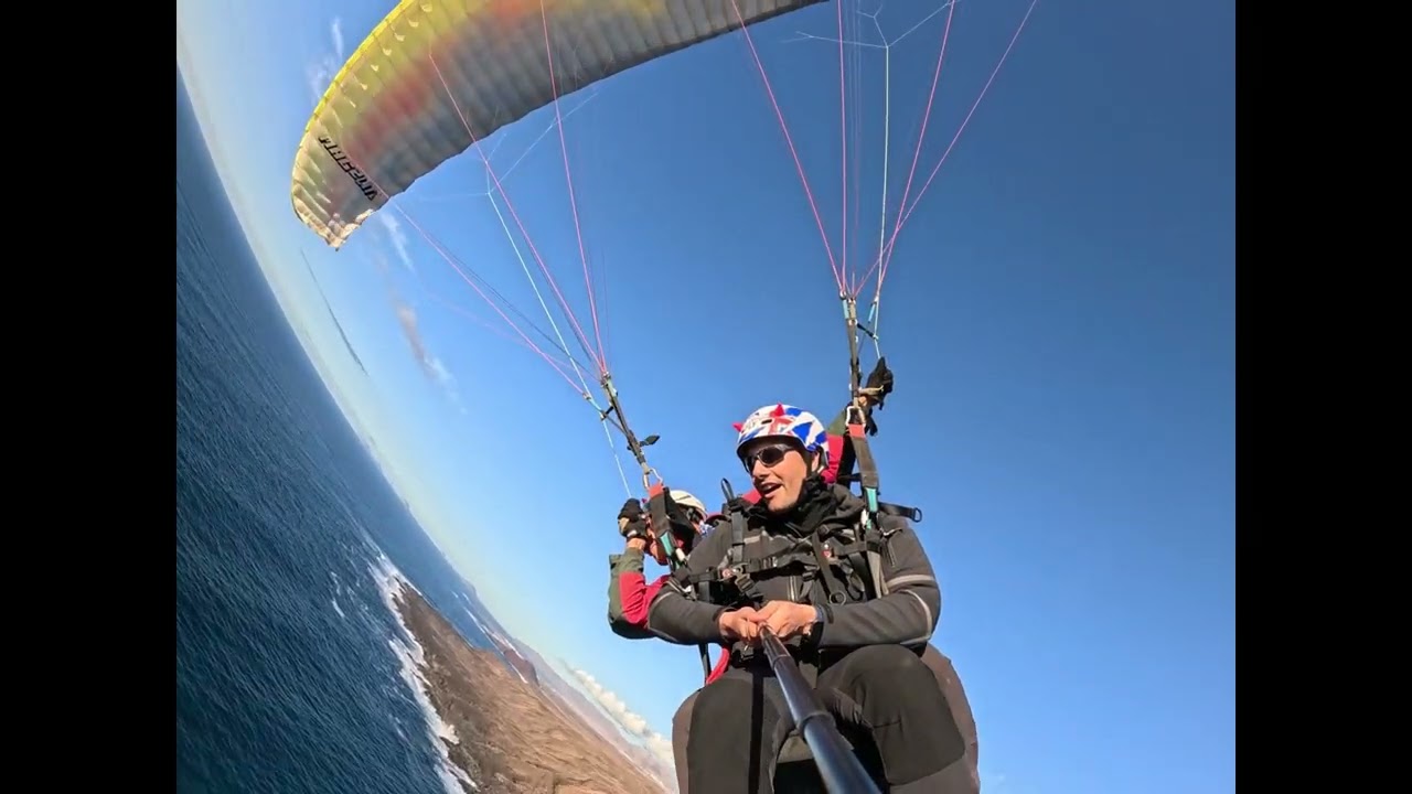 Tandem paragliding in Tenesar, Lanzarote
