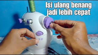 Download lagu How to fill the bobbin thread of a portable sewing machine mp3