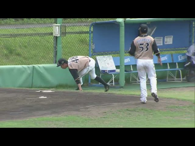 【ファーム】ファイターズ・上野が守備範囲の広さを見せるナイスプレー!! 2021/6/15 L-F(ファーム)