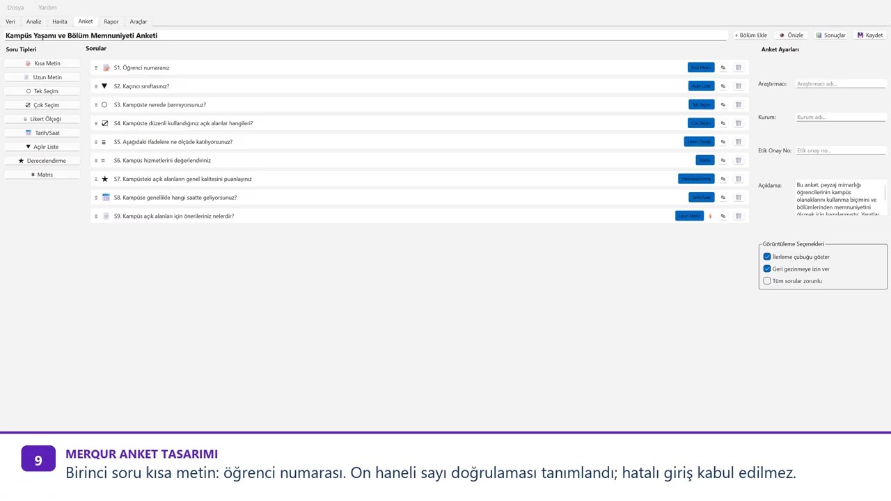 MerQur Anket Tasarımı