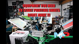 EQUIPMENT YOU NEED TO START SCREEN PRINTING | RIGHT AWAY!!