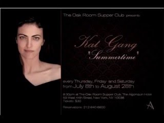 New Jazz Cabaret at THE OAK ROOM SUPPER CLUB - NYC