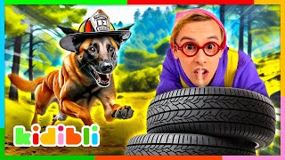 I'm rescued by Firefighting Dogs! | Educational Videos for Kids | Kidibli