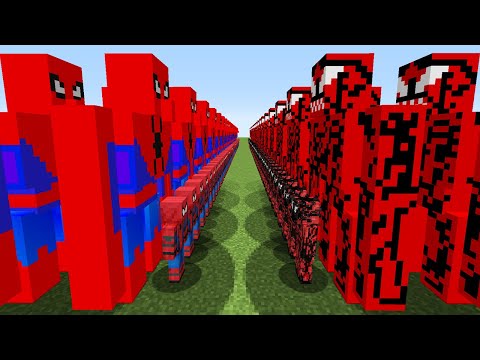 ÖRÜMCEK ADAM ORDUSU VS CARNAGE ORDUSU 😱 - Minecraft
