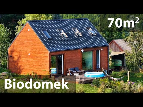 Biodomek 70m2 - ekologiczny, całoroczny dom modułowy z drewna, szybka, prefabrykowana budowa, eko